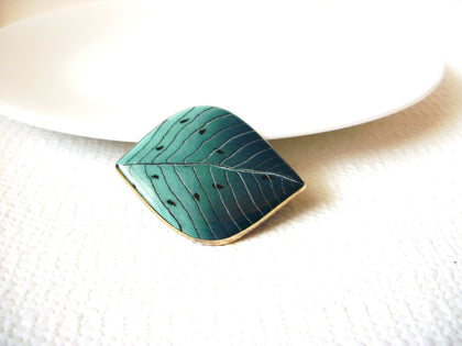 Vintage Porcelain Leaf Brooch Pin 91520