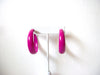 Retro 1970s Pink Hoop Earrings 91520