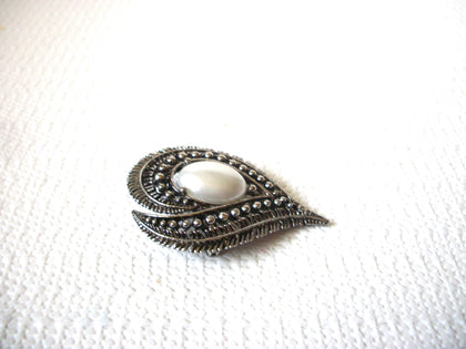 Victorian Glass Pearl Brooch Pin 91520