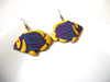 Vintage Wooden Fish Earrings 91520