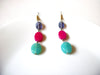 Retro Colorful Glass Earrings 91520