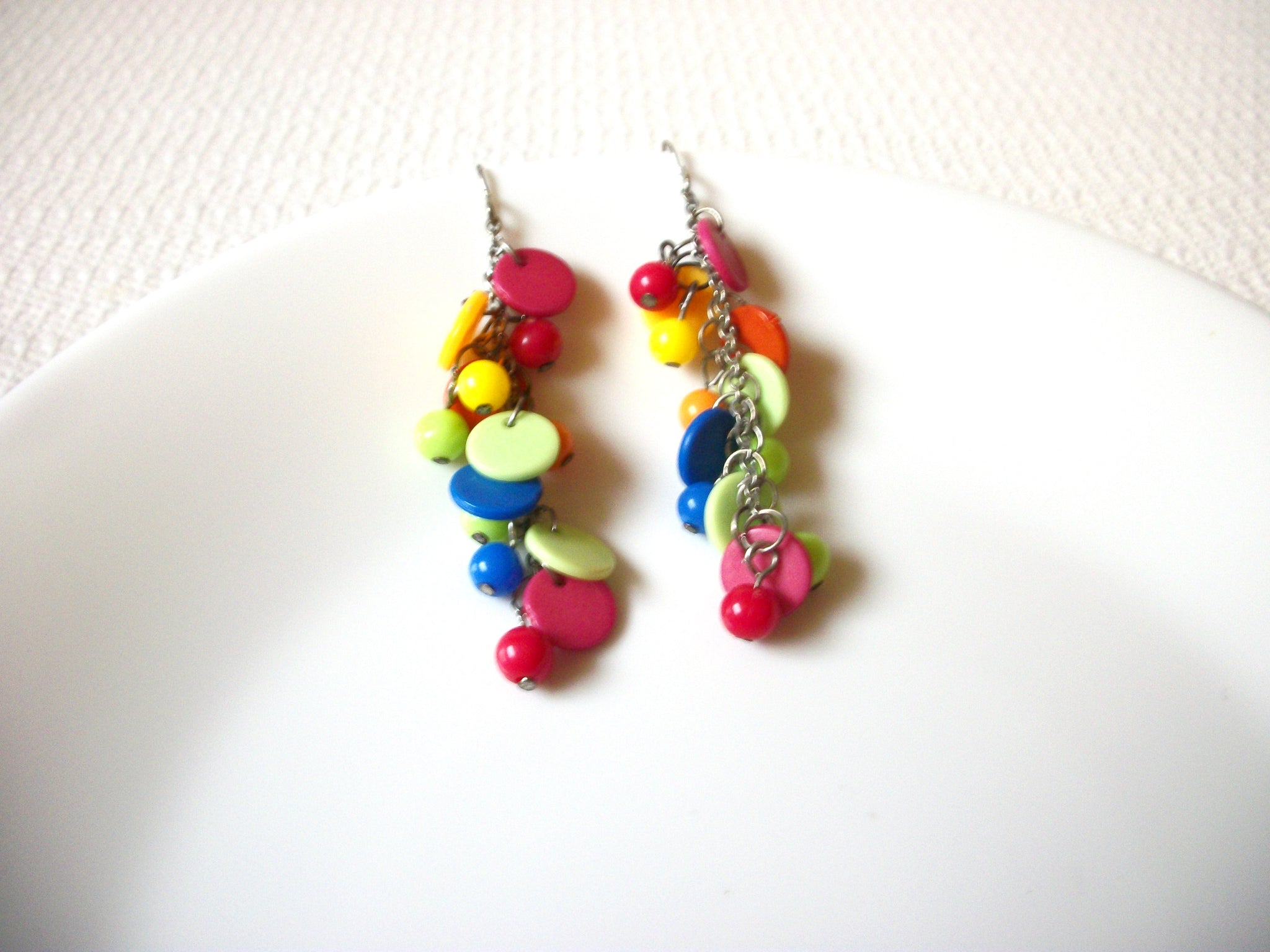 Retro Colorful Plastic Earrings 91520