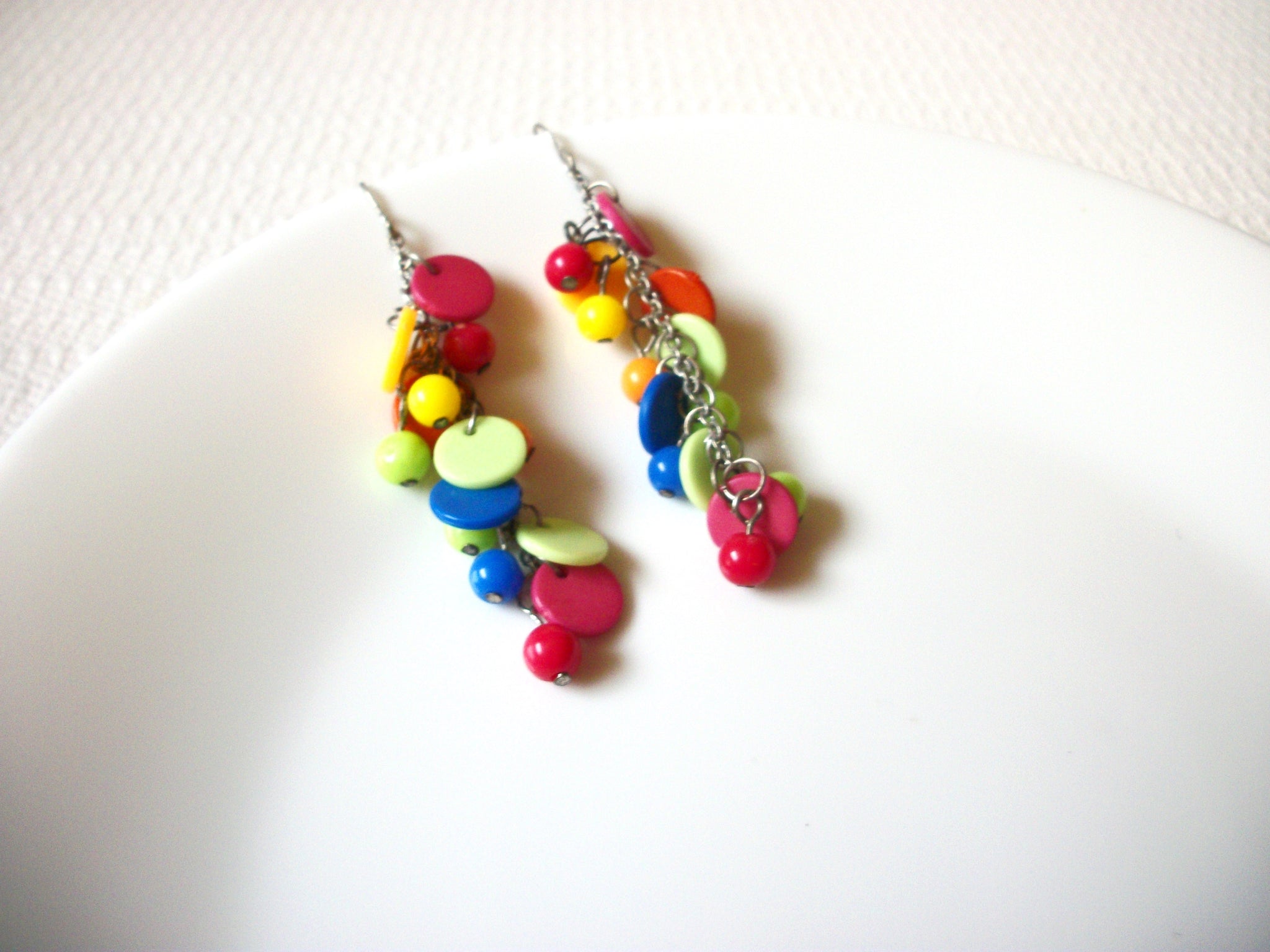 Retro Colorful Plastic Earrings 91520