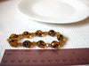 Vintage Brown Czech Glass Bracelet 91520