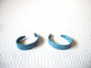 Retro Blue Hoop Earrings 91520