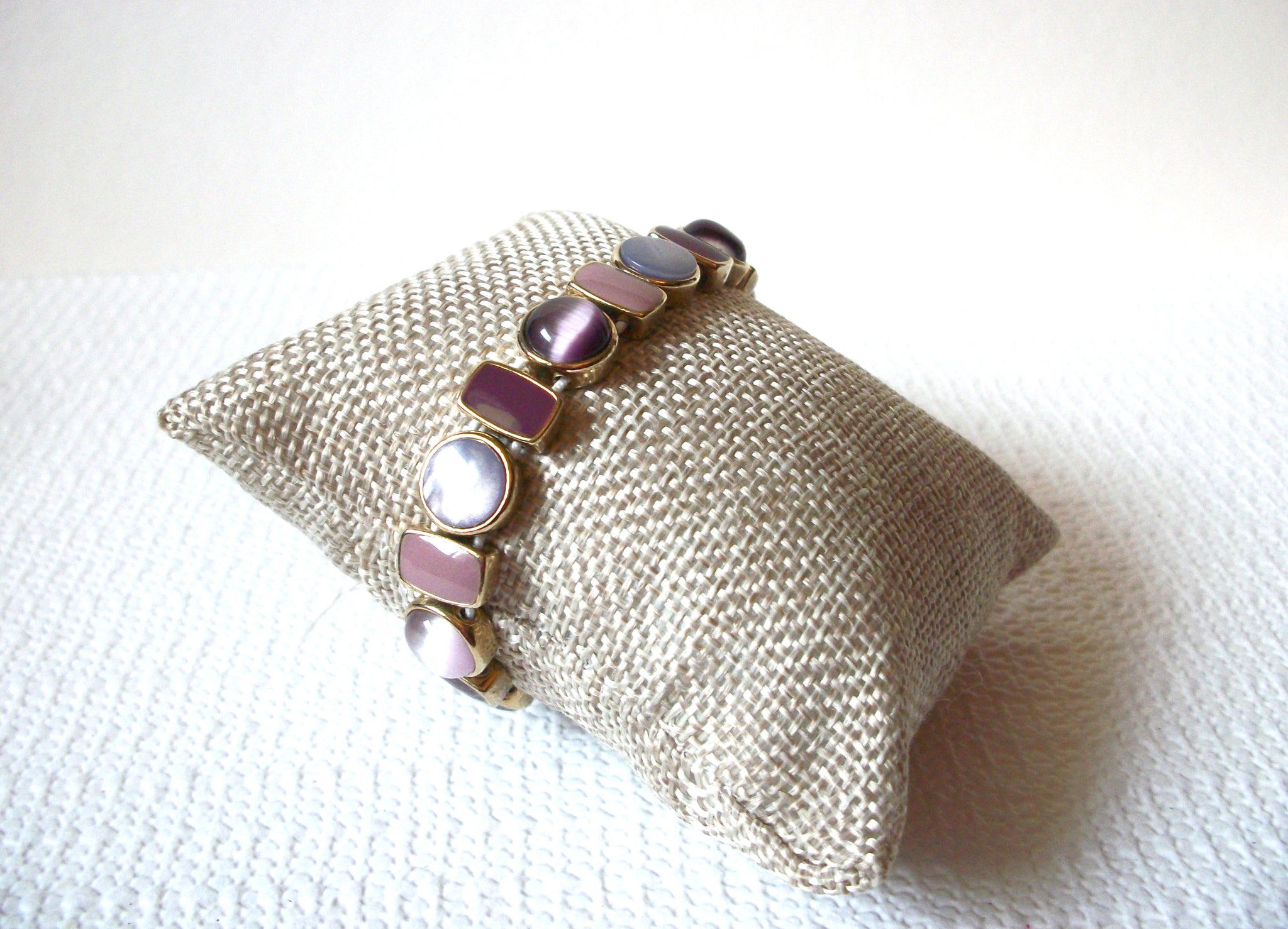 Vintage Pastel Gold Glass Bracelet 91520