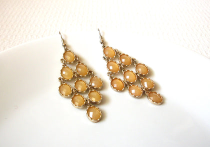 Retro Gold Toned Chandelier Earrings 91520