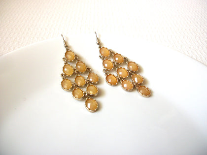Retro Gold Toned Chandelier Earrings 91520