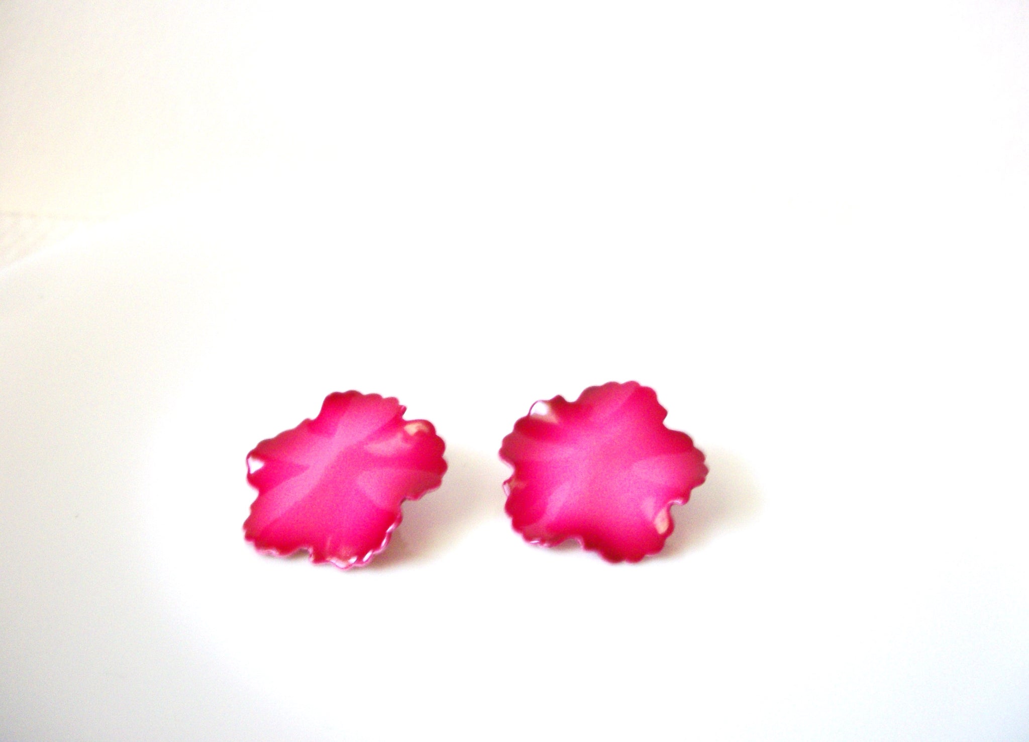 Retro Pink Flower Earrings 91520