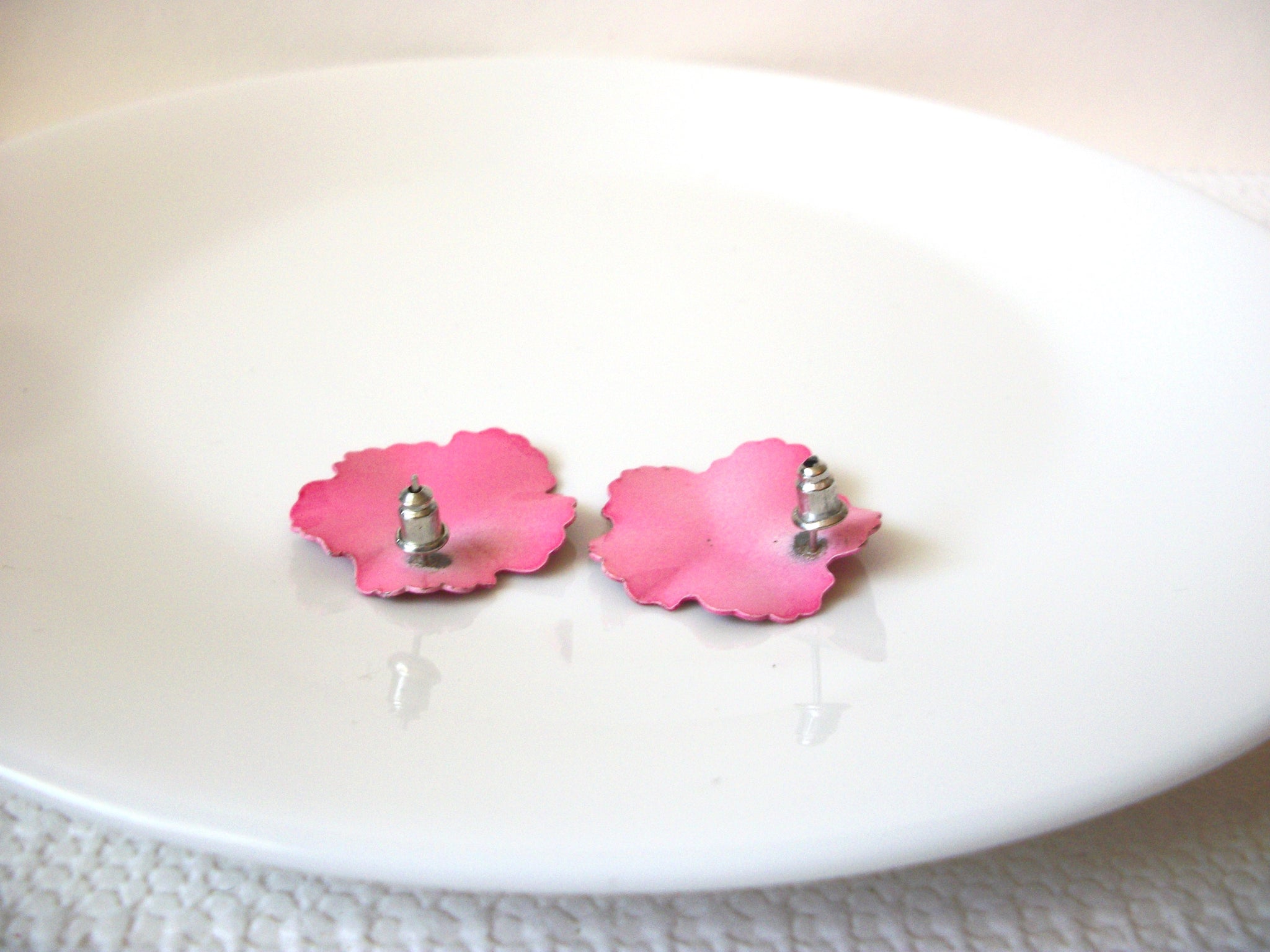 Retro Pink Flower Earrings 91520