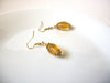 Retro Honey Gold Glass Earrings 91520