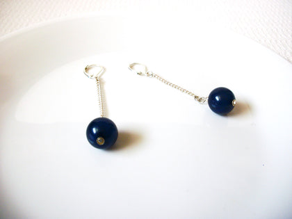 Long Retro Blue Dangle Earrings 91520
