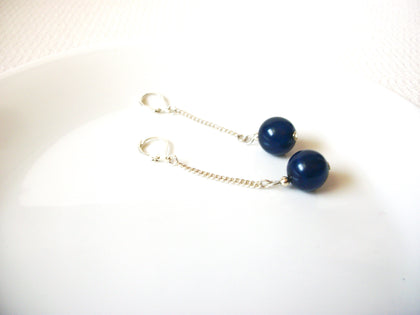 Long Retro Blue Dangle Earrings 91520