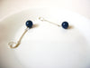 Long Retro Blue Dangle Earrings 91520