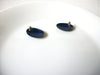 Vintage Dark Blue Enameled Earrings 91520