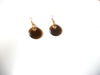 Vintage Lucite Brown Earrings 91520