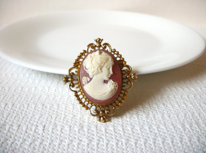 Vintage Victorian Cameo Brooch Pin 91520