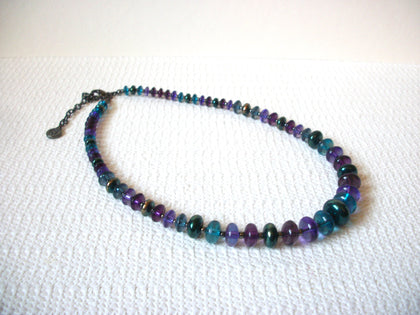 Vintage NAPIER Iridescent Lucite Necklace 91620