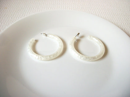 Retro Frosted Lucite Hoop Earrings 91620