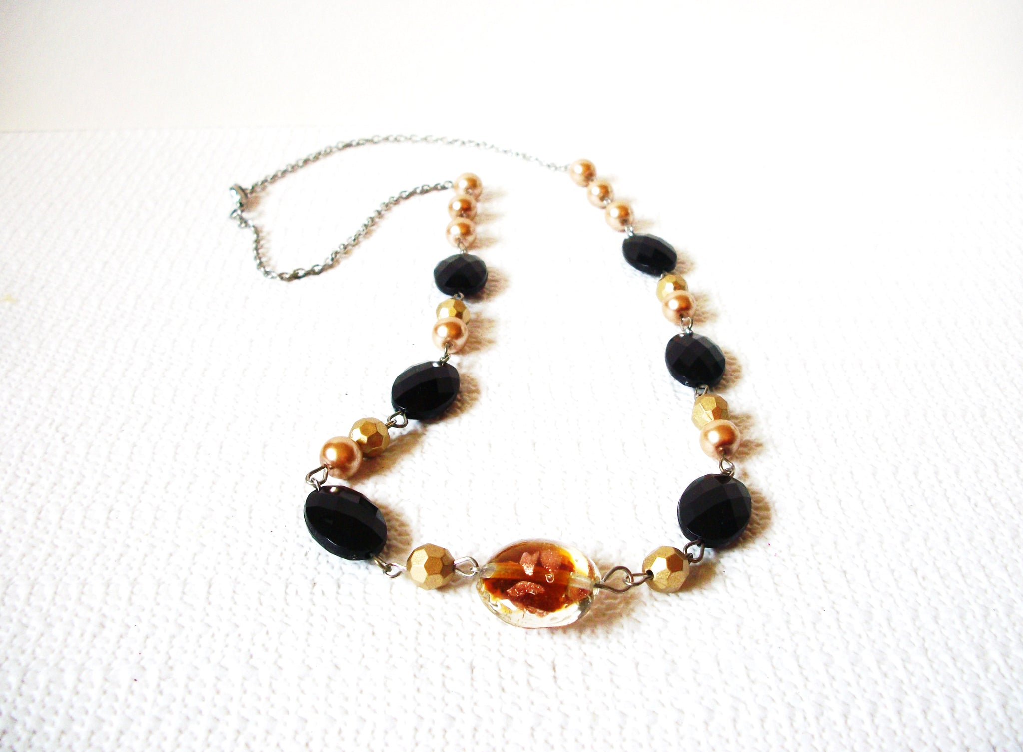 Retro Glass Pearls Glass Beads Necklace 91620