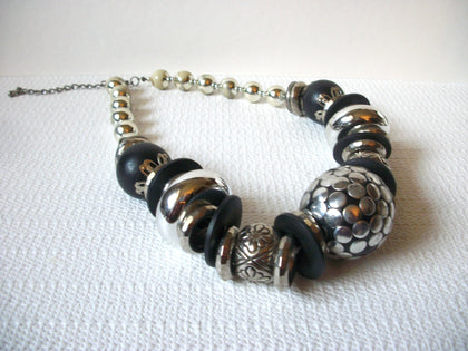 Retro Silver Black Massive Bohemian Necklace 91720
