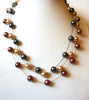 Vintage Glass Pearl Necklace 91720