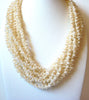 Vintage Pearly Lucite Necklace 91720