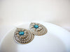 Retro Bohemian Massive Silver Blue Earrings 91820