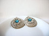 Retro Bohemian Massive Silver Blue Earrings 91820