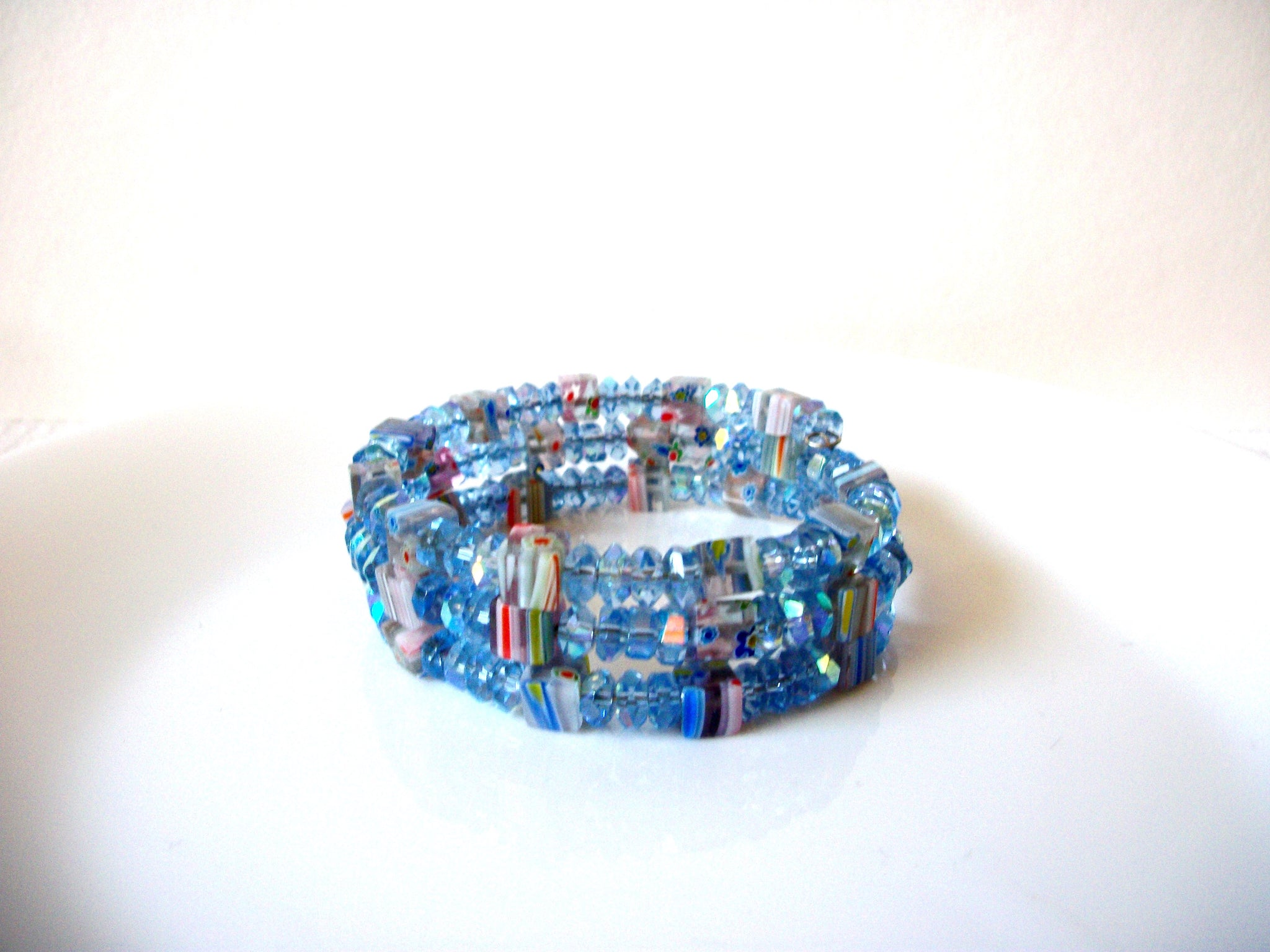 Retro Icy Blue Glass Bracelet 91820