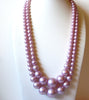 Vintage Lilac Double Row Necklace 91820