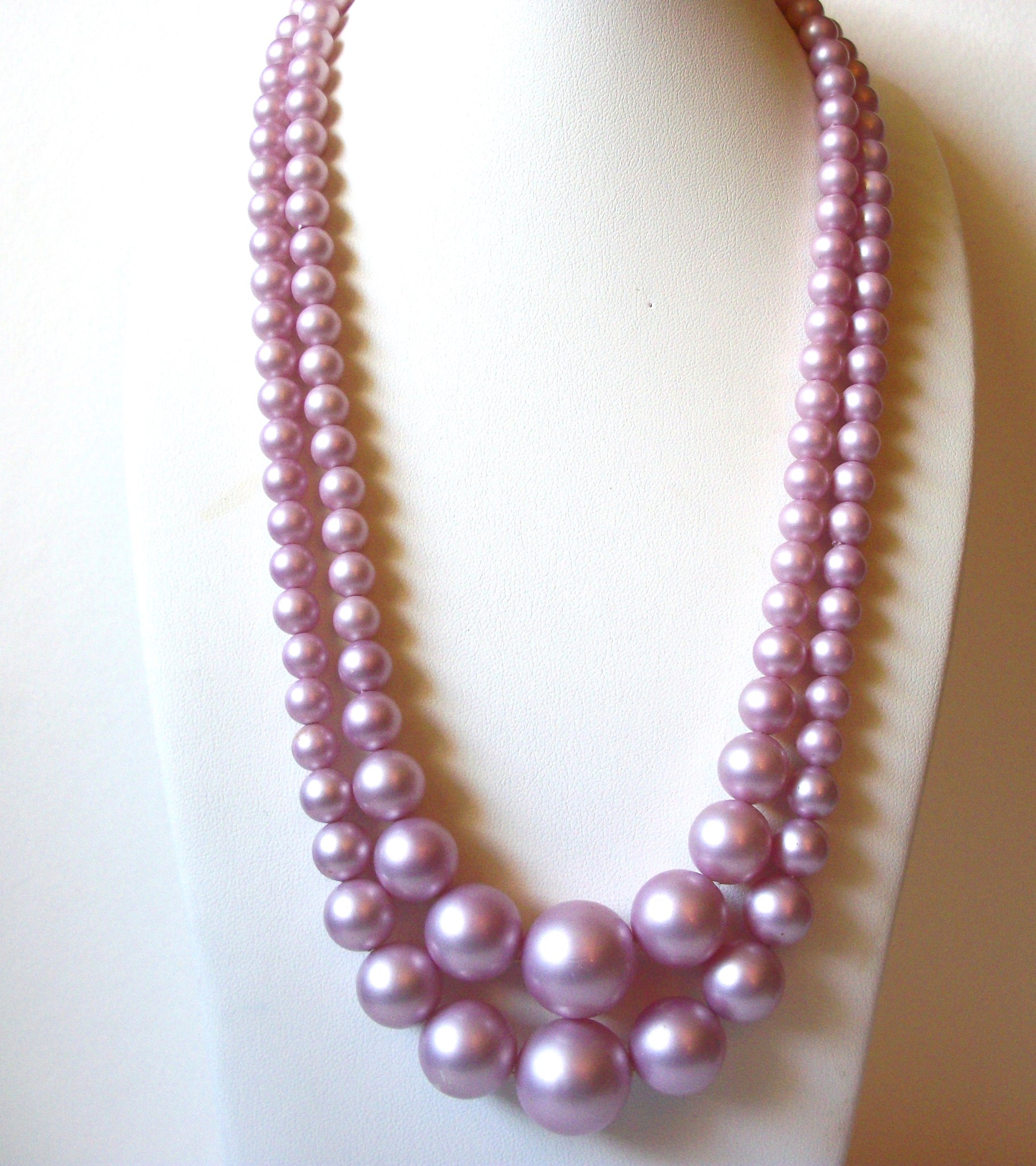 Vintage Lilac Double Row Necklace 91820