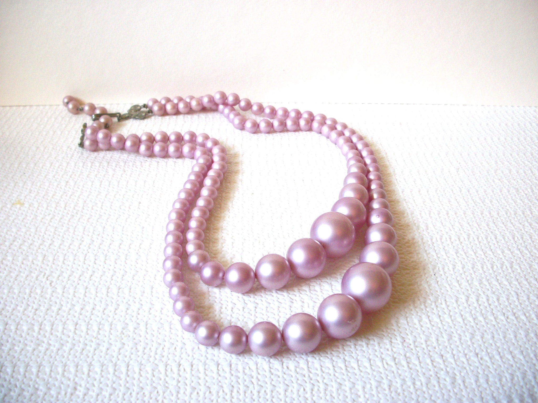 Vintage Lilac Double Row Necklace 91820