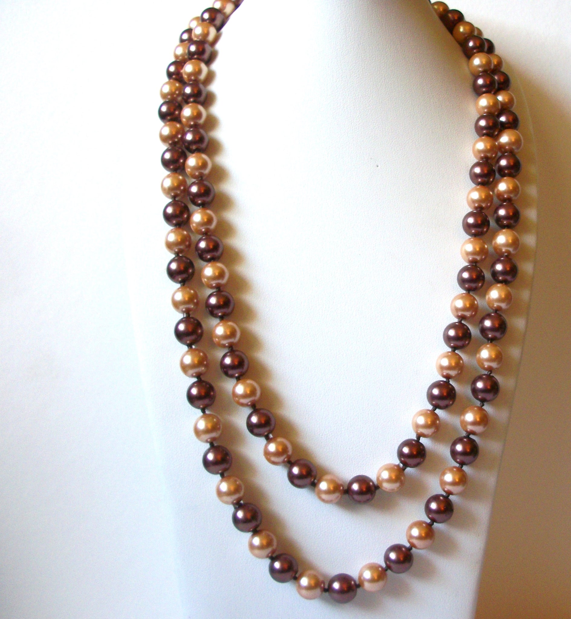 Vintage Glass Pearl Necklace 91820