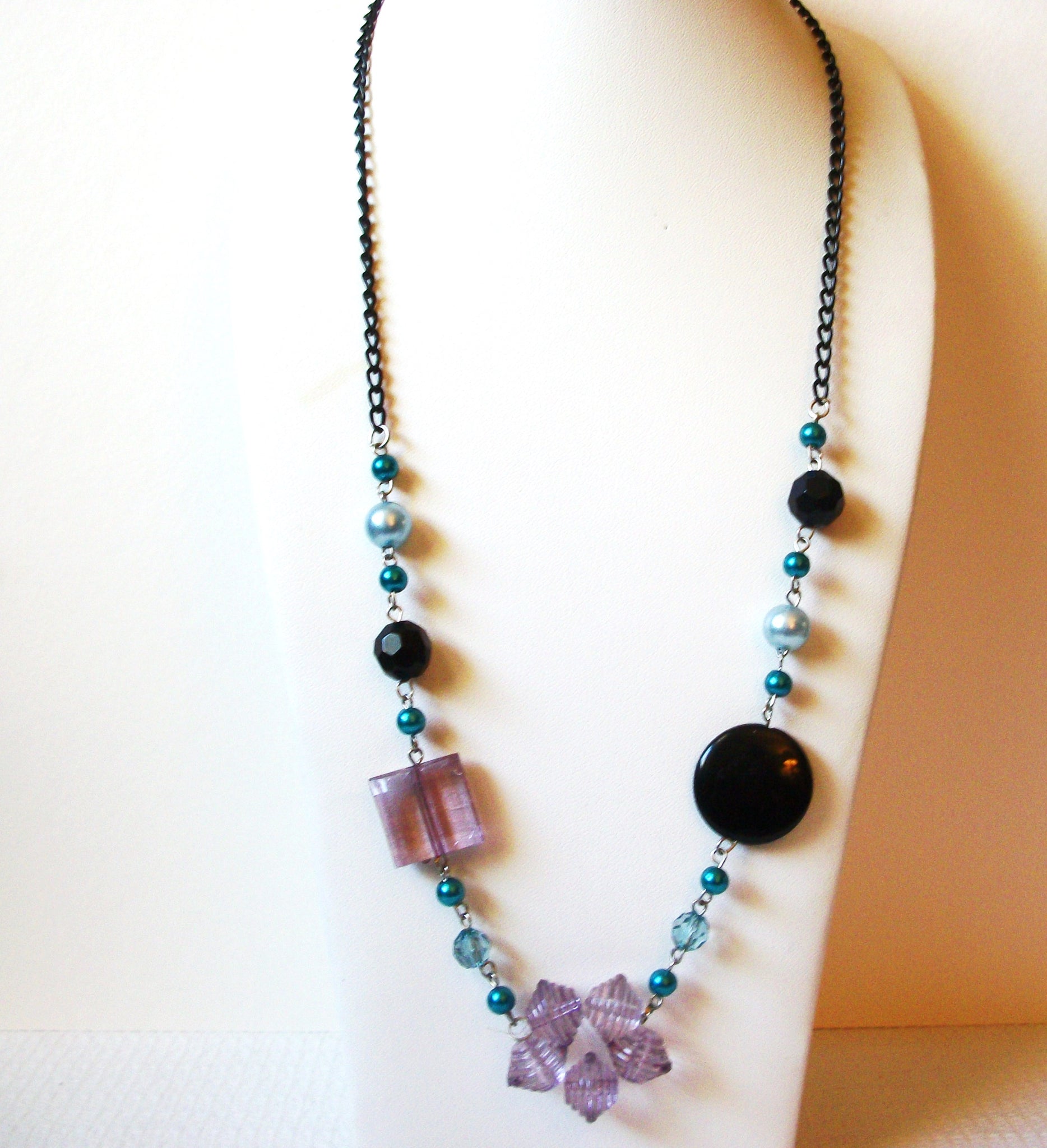 Retro Colorful Acrylic Necklace 91920