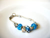 Retro Sea Theme Silver Blue Glass Bracelet 91920