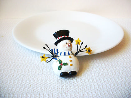 Vintage Snowman Brooch Pin 91920