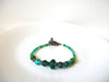 Vintage Green Teal Glass Bracelet 92020