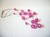 Retro Silver Pink Long Layered Necklace 92020