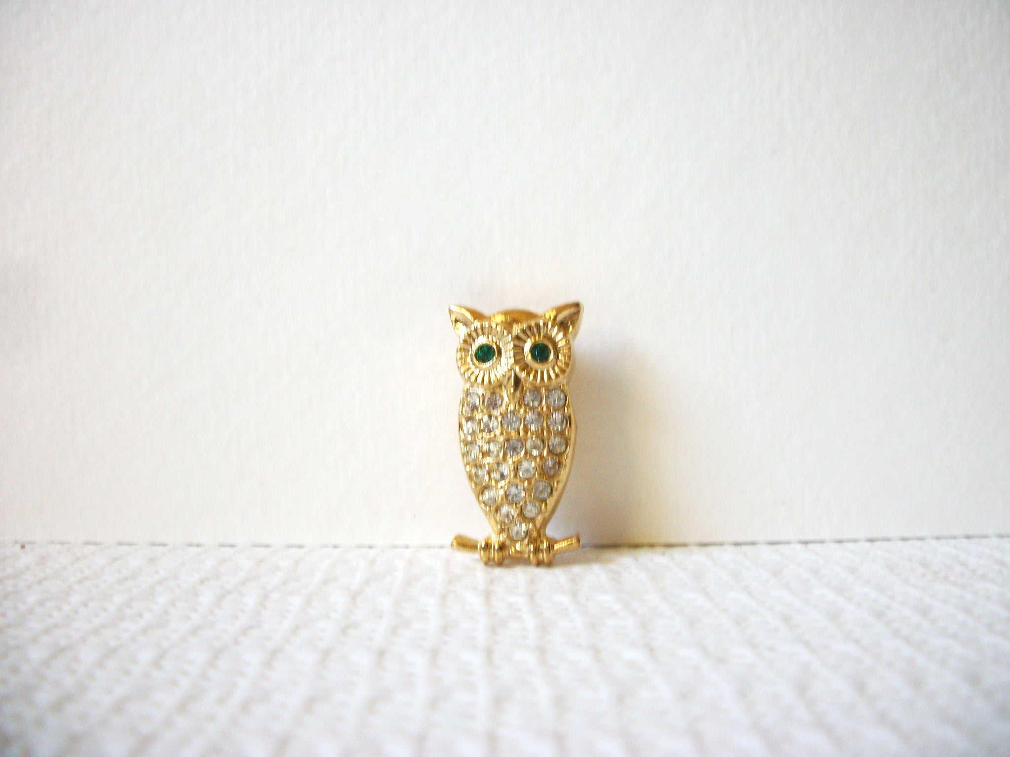 Retro Rhinestone Owl Brooch Pin 92020