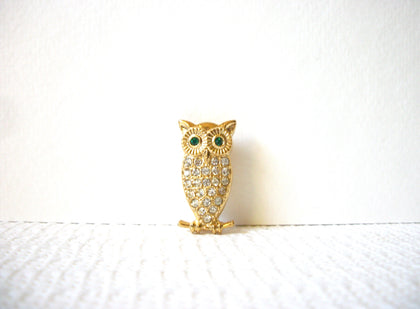 Retro Rhinestone Owl Brooch Pin 92020