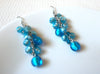 Retro Blue Glass Earrings 92020