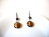 Vintage Brown Glass Earrings 92020