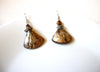 Vintage Brown Shell Earrings 92020