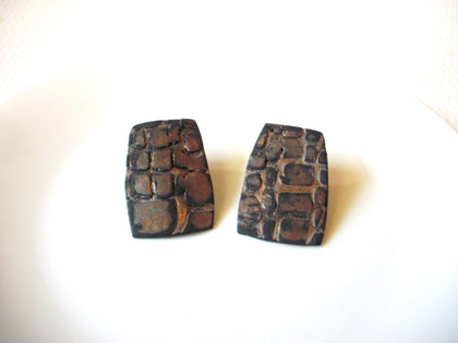 Vintage Rustic Wood Earrings 92020