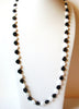 Retro Black White Glass Necklace 92120