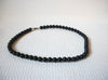 Vintage Black Glass Pearl Necklace 92120