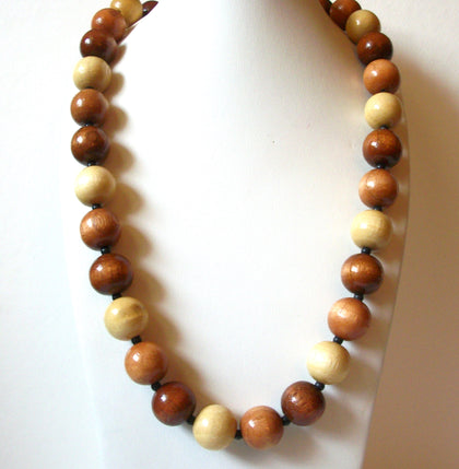 Vintage Organic Wood Necklace 92220