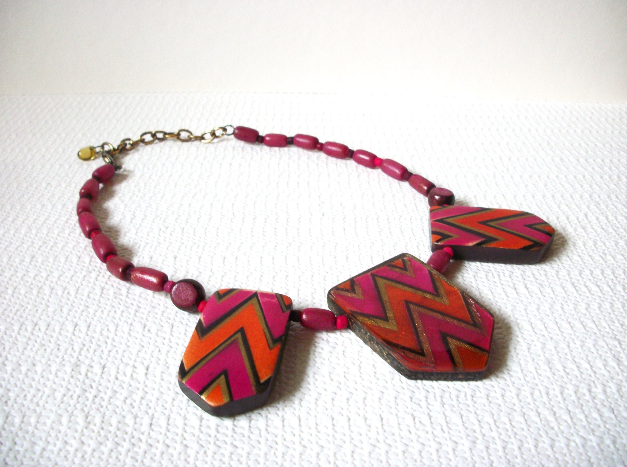 Retro Wood Necklace 92220