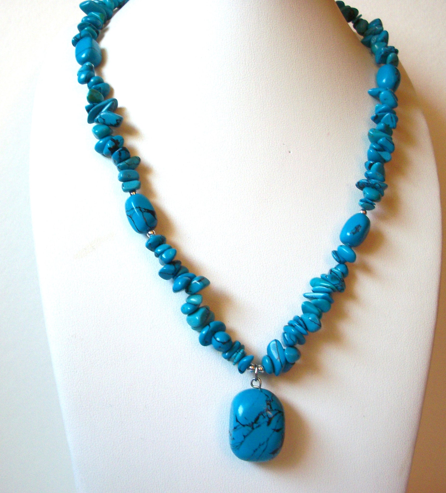 Vintage Southwestern Turquoise Stone Necklace 92320